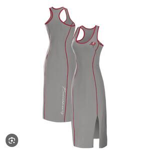 NWT Tampa Bay WEAR by Erin Andrews Gray and Red tank Sleeve Dress